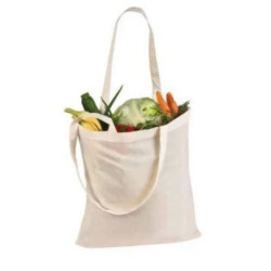 Bigger Cotton Shopping Bag - Natur - Long Handles