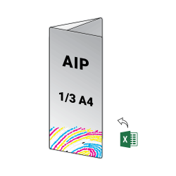 Zloženka- Variabilni podatki - 3 x 1/3 A4 - C zgib - 99x210mm